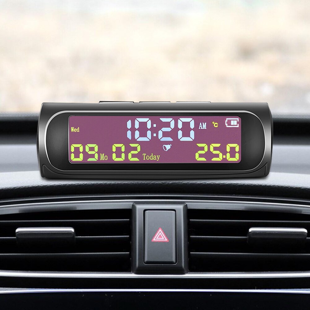 Look Solar Car Digital Clock Auto Accessories AN01 AN02 TPMS with LCD Display for Unique Parts Portable Car Ornaments