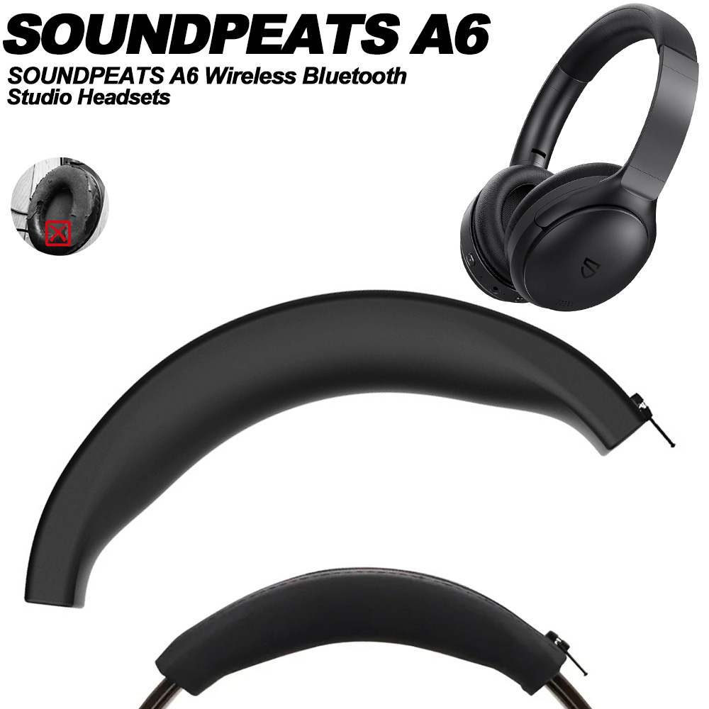 Reemplazo para SOUNDPEATS A6, almohadillas inalámbricas para diadema, almohadillas para auriculares, orejeras de proteína