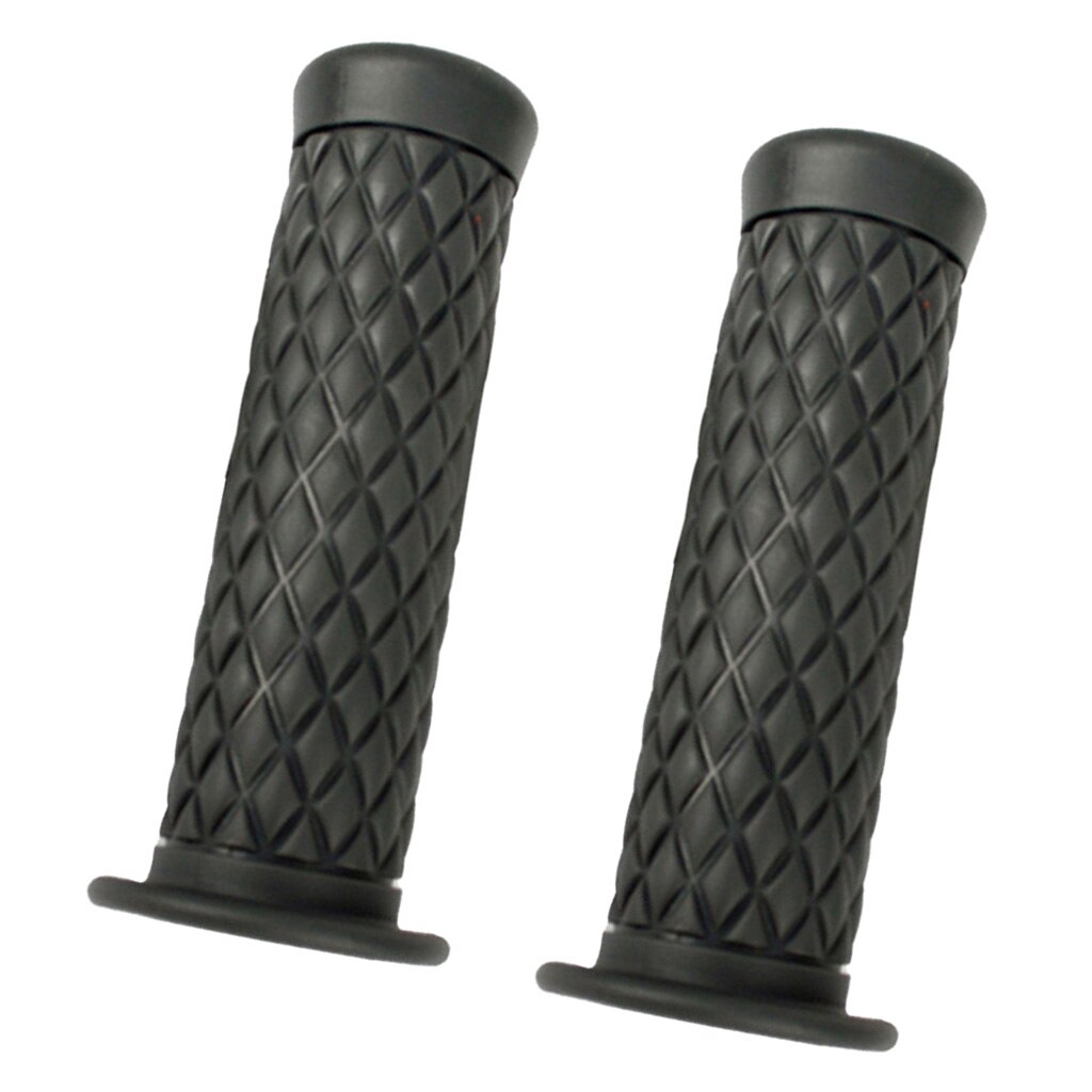 Pair Motorcycle Rubber Hand Grips for 883/1200 for Yamaha for Kawasaki CB400 Soft Shock-Resistance: Dark Grey 