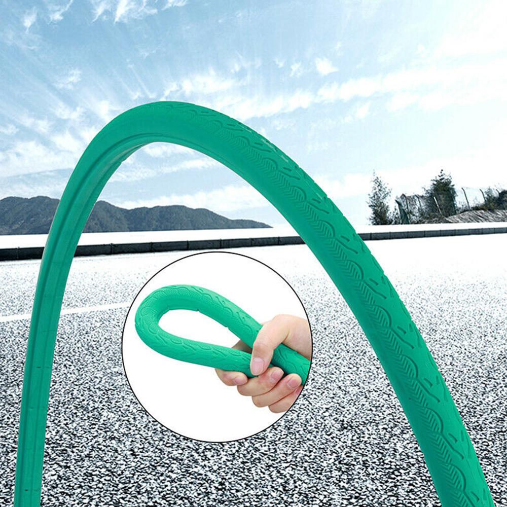 700x23C Bicycle Tire Road Fixed Gear Urban Bike Tubeless Vacuum Tyre 26 Inch Dead Speed Solid Tire Stability Bicycle Accessories: Green