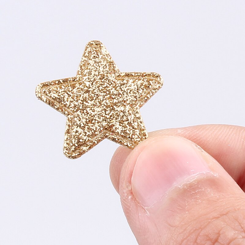 50 stks/partij 2.2 cm Glitter Patches Leuke Ster Patch DIY Kleding Naaien Applicaties Materiaal Patches Voor Kleding Kledingstuk Decoratie