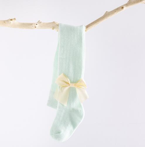 Baumwolle Baby Strumpfhosen Für Mädchen Sommer Dünne Spitze Bogen Blume Strumpfwaren freundlicher Strümpfe Strumpfhosen freundlicher Kleinkind freundlicher Engen: Grün Gittergewebe Bogen / 2 zu 4 Jahre