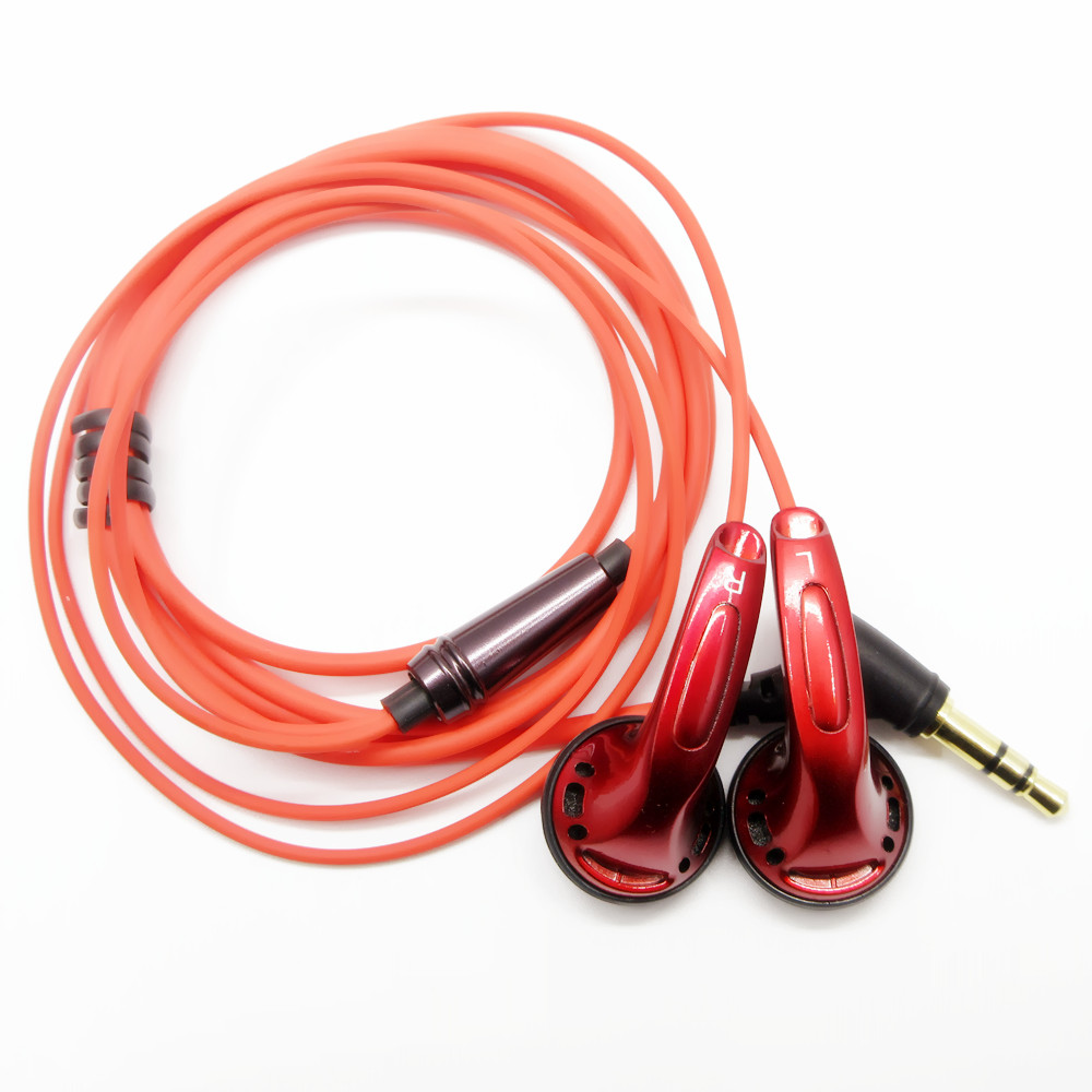 YINCROW X6 3,5mm auriculares intrauditivos auriculares de cabeza plana auriculares profesionales HIFI para fiebre PK1 MX985 sin micrófono: Rojo