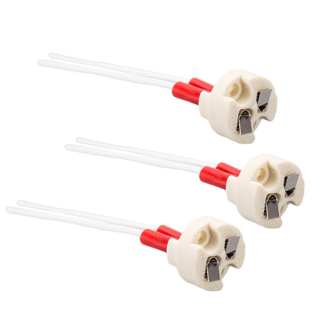 12PCS 220V MR16 Halogen Lamp Line Socket Ceramic Wire Connector Base Socket Adapter