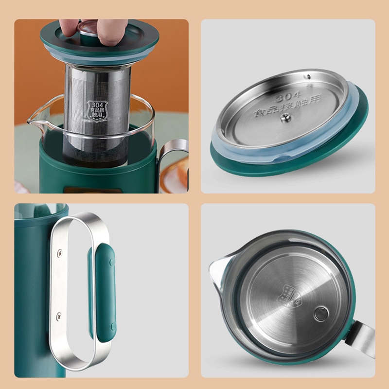 Xiaomi-Mini hervidor de agua eléctrico para la salud, tetera portátil multifunción con filtro, taza de acero inoxidable, Caldera de agua de vidrio