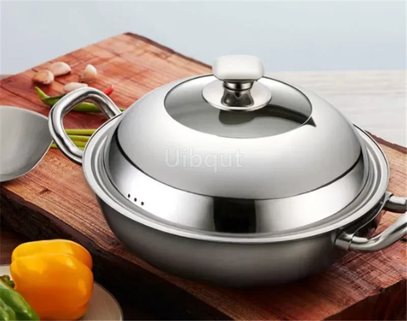 Zichtbaar Koken Wok Pan Deksel Roestvrij Staal Universele Pan Cover Zichtbaar Vervangen Deksel Voor Frituren Wok Pot Dome Wok Cover