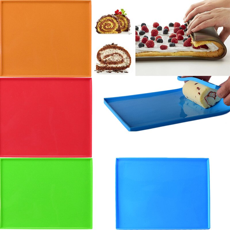 DIY Swiss Roll Silicone Cake Roll Baking Pastry Mat Tools 1Pcs Non-stick Pastry Baking Tools Silicone Baking Mats Mat Cook