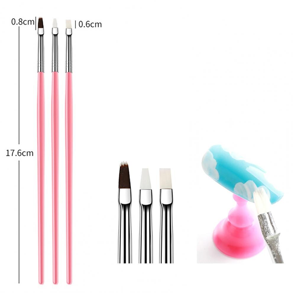 15 st/set uv gel pensel liner målarpenna akryl ritningspensel för naglar gradient strass handtag manikyr nail art verktyg