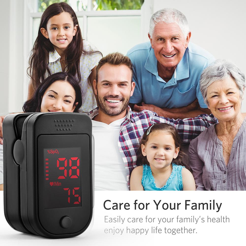 Op voorraad pro vingerpuls zuurstofsaturatiemeter bloedoximeter vingeroximeter hartslagmeter gezondheidszorgtool