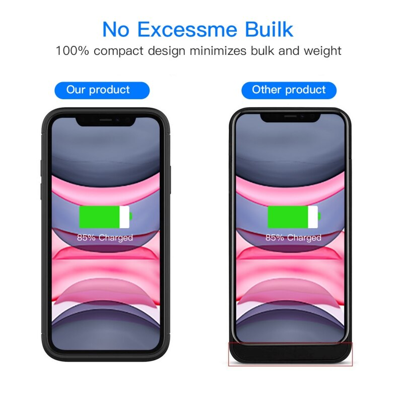 For iPhone 11 Battery Case 6200mAh Rechargeable Portable Durable External Battery Charger Pack For IPhone 11/11 Pro/11 Pro Max