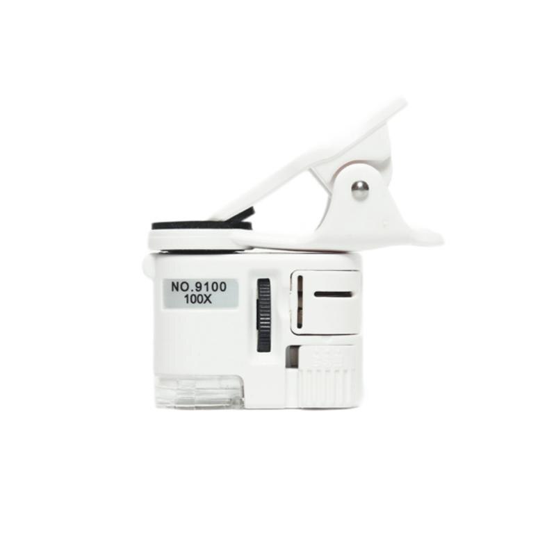 HD 100 Times Magnifying Glass Mobile Phone Microscope Hand Held Stationery Jewelry Identification Jade Mobile Phone Maintenance