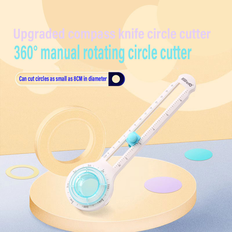 Actualizado 360 ° Cortador circular, cortador de papel circular, artefacto de corte de papel, mini manual, herramienta de corte de papel