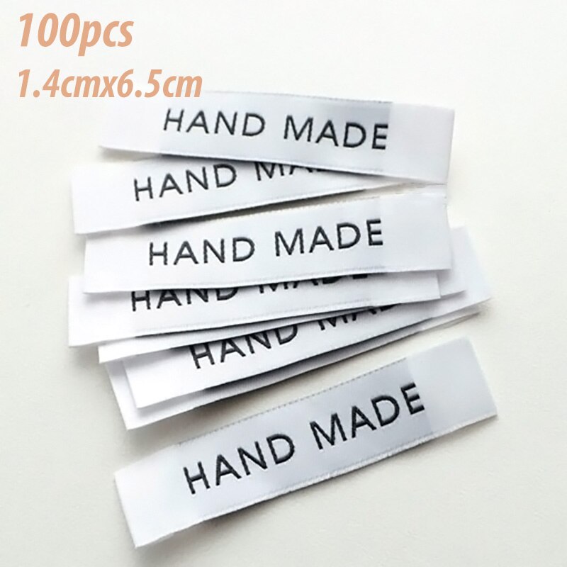 100pz Etichette Etichette di Abbigliamento in Rilievo Fatti A Mano di Stoffa FAI DA TE Etichetta Bandiera etichetta per Abbigliamento Accessori di Cucito Nero Bianco 1.4x5.5cm: Tyoe C 1.4x6.5