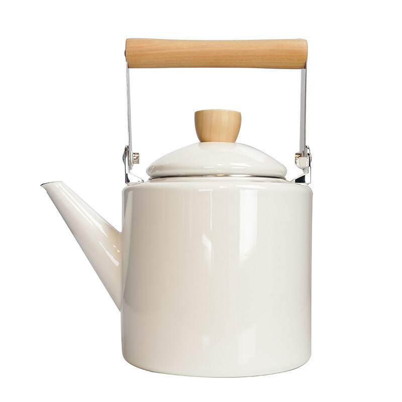 2L Emaille Wasserkocher Teekanne Kaffeekanne Kochen Werkzeuge Gerade Kräutertees Teekanne Induktion Herde Hohe Weizen Topf