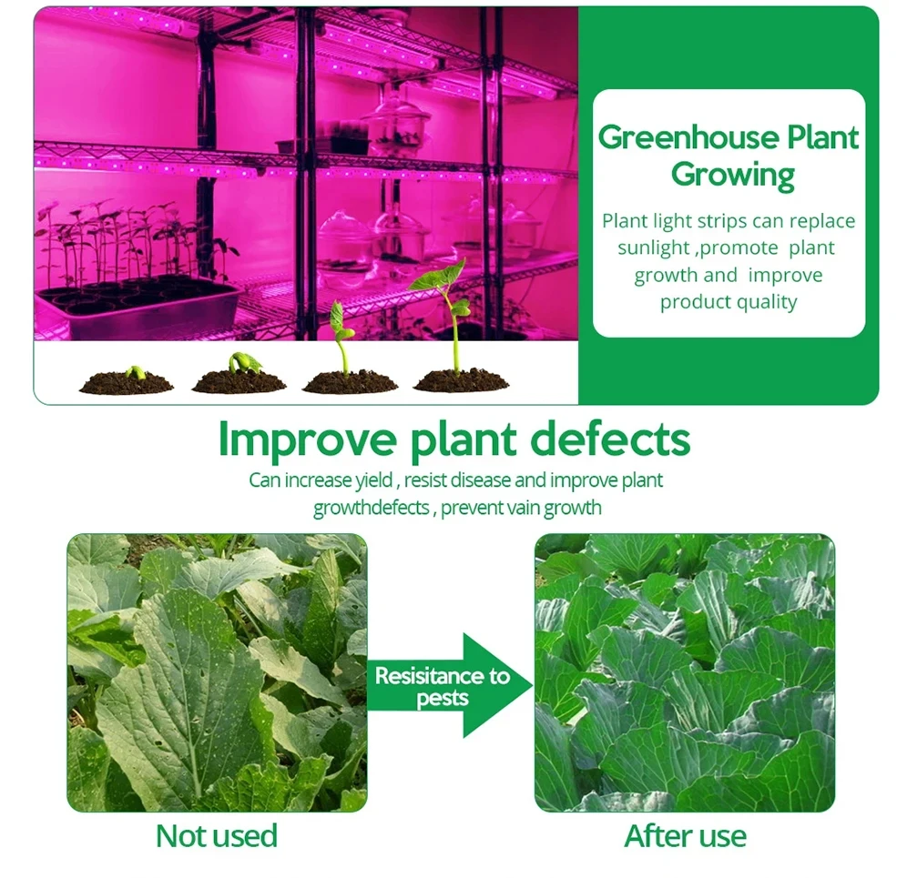USB Led Grow Strip Phyto Lamp Licht Volledige Spectrum Plantengroei Licht Kas Phytolamp voor Planten Hydrocultuur Groeisysteem