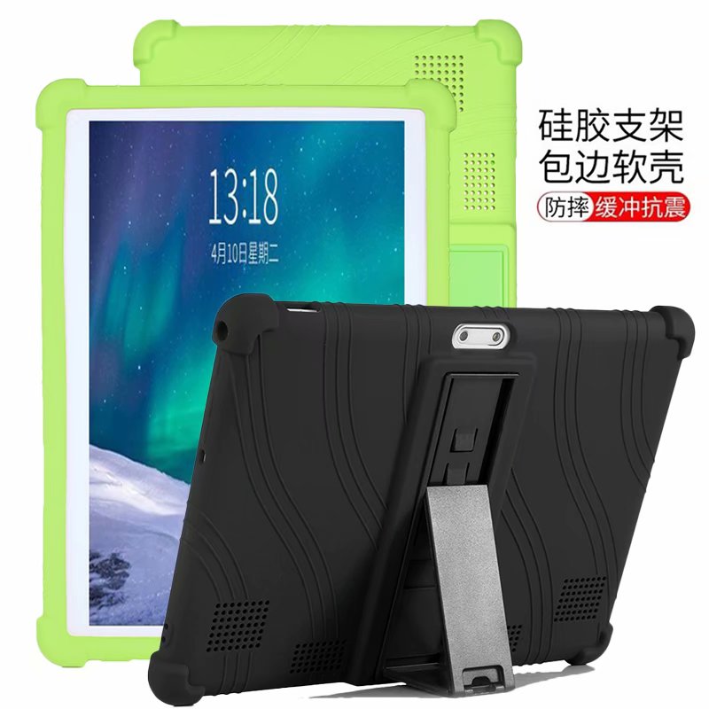 10.1 '' universele zachte siliconen hoes voor 10 10.1 inch android tablet pc schokbestendig effen gekleurde achterkant beschermende schaal + pen