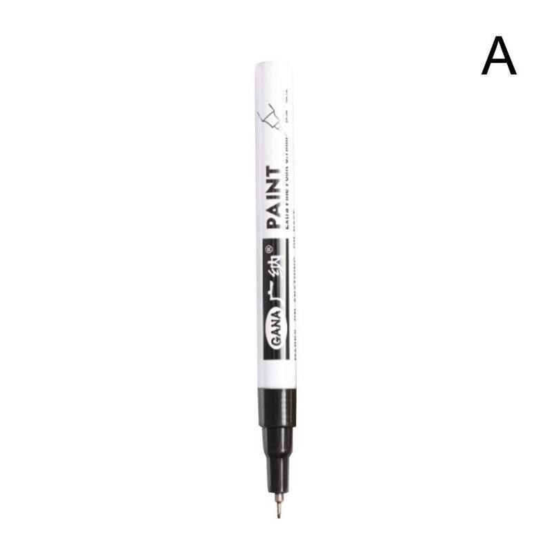 1pc metalliske tuschpenne 8 farver til vælg 0.7 mm ekstra fine point malertusch, giftfri permanent tuschpen diy art markør: Sort