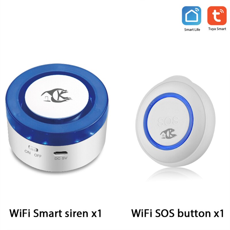 Tuya Wifi SOS Button Smart Wireless Sensor Alarm Elderly Alarm Waterproof Emergency Help Alarm Switch Work With Tuya Wifi
