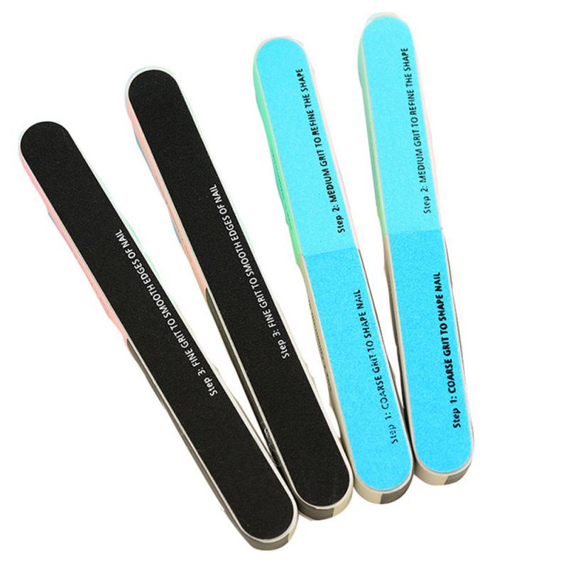 Cor aleatória Acrílico Prego Buffer Lustrando Lixar Arquivos Bloco Nail Art Salon Manicure Arquivo Ferramenta Seis-face Matagal