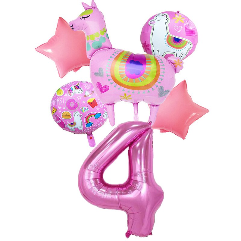 Cartoon Animal Alpaca Aluminium Foil Balloon Set cartoon animal llama balloons decoration Birthday Wedding favors balloons: Light Grey