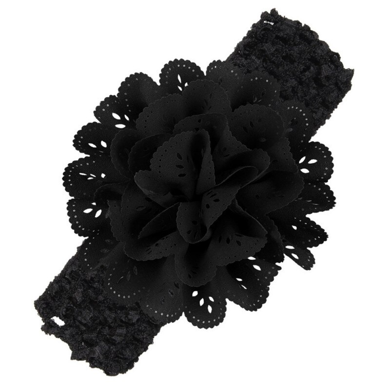 Stijlvolle Peuter Hoofddeksels Infant Kinderen Meisje Baby Hoofdband Peuter Bloem Haarband M2: Black