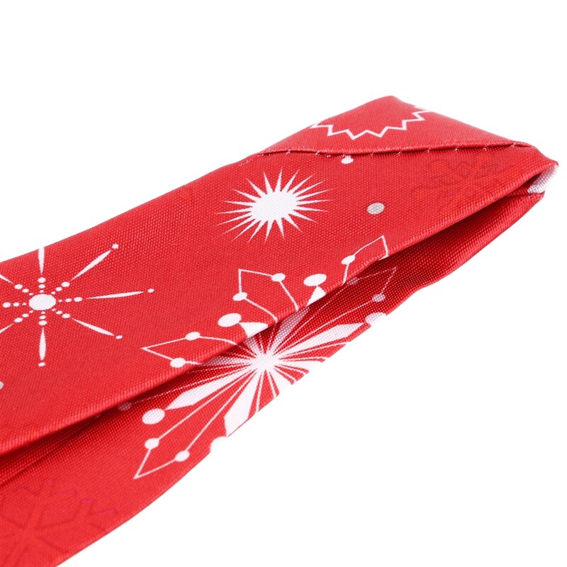 Röd tryckt julslips 128cm grönt träd nyhet slips röd jultomte snöflinga slips för festival