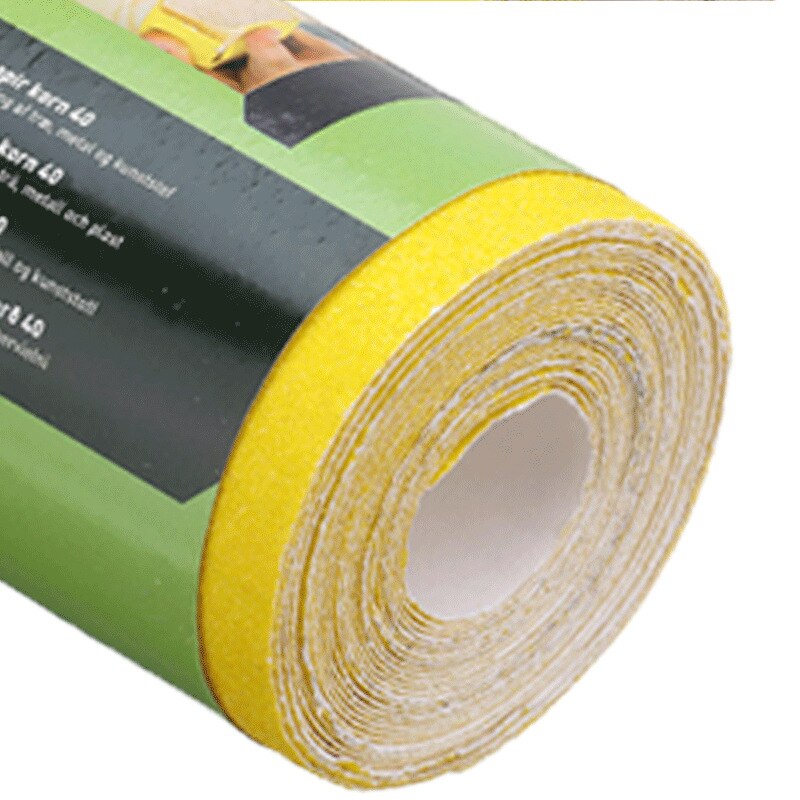 Grit 40 60 80 120 180 5M Fast Sandpaper 1pc Yellow Aluminium Oxide Sanding Roll Woodwork Metalwork Hand Abrasive Tool