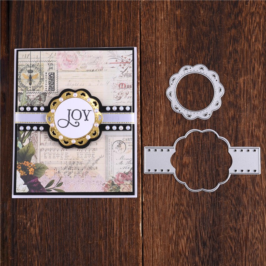 DiyArts Banner Stitched Dies Frame Scrapbooking Cut Die Punching Templates Stencils for Diy Scrapbooking Embossing Dies