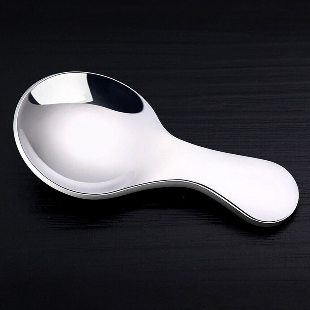 Tea Spoon Cute Children Round Stainless Steel Baby Ice Cream Soup Short Handled Safe Smooth Tableware For Kids