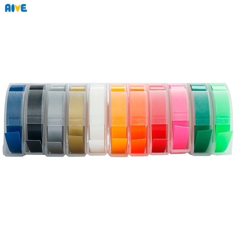 Embossing Label Tape - 6mm Width - 5 Pack - Compatible with DYMO 1540 1595 12965 - Plastic