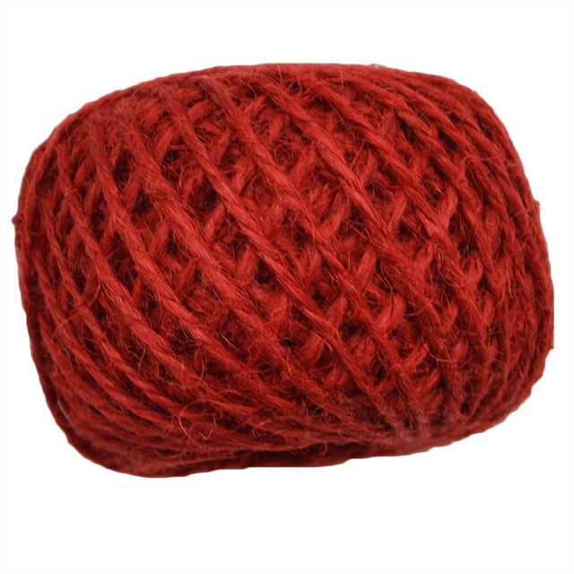 50M Natural Hemp Rope Jute Twine Cord Hemp Rope String Packing Strings Christmas Event & Party Supplies Hemp Rope: Red