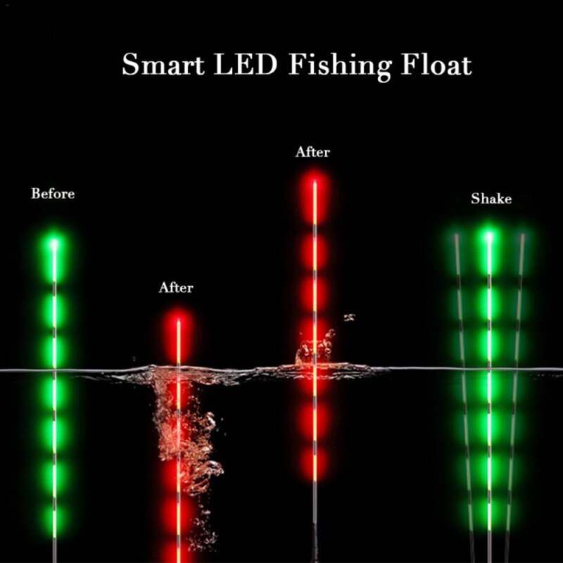 Fishing Float Alarm Fish Bite Bait Smart Gravity Sensor LED Light Color Change Automatic Night Electronic Changing Buoy