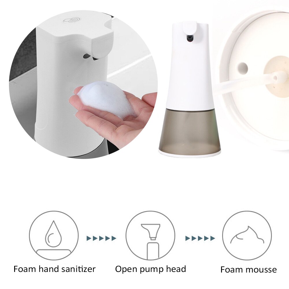 Automatic Foam Soap Dispenser 350ml Intelligent Sensor Touchless Soap Dispensers USB Rechargeable Home Cleaning Foam Machines