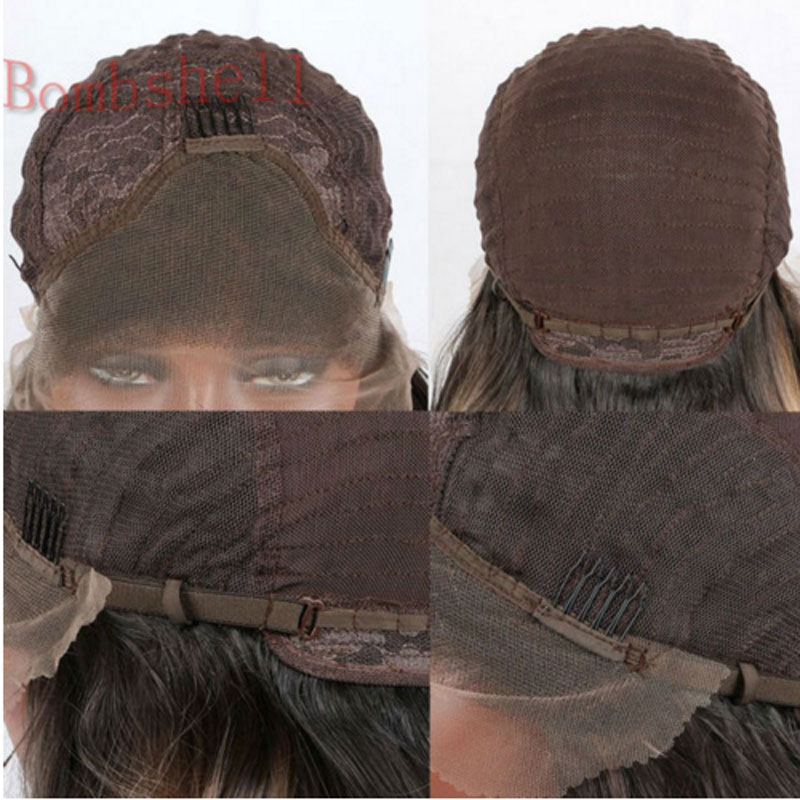 Bombshell-Peluca de encaje sintético para mujer, cabello corto por delante, de fibra resistente al calor, color azul celeste