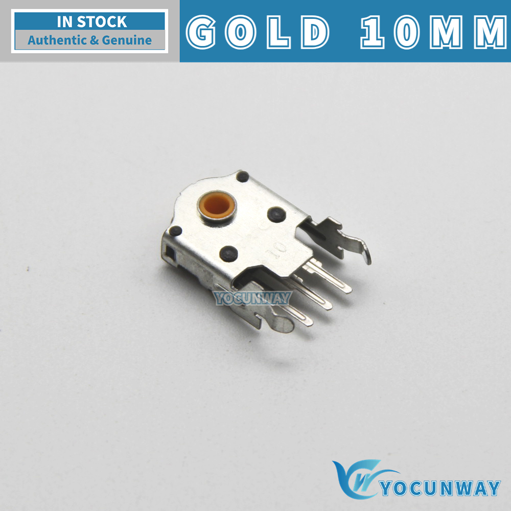 TTC 7-8-9-10-11-12-13-14-15-16mm Rotary Mouse Scroll Gold Wheel Encoder With 1.74mm Hole Mark,20-40g Force For PC Mouse: Brown