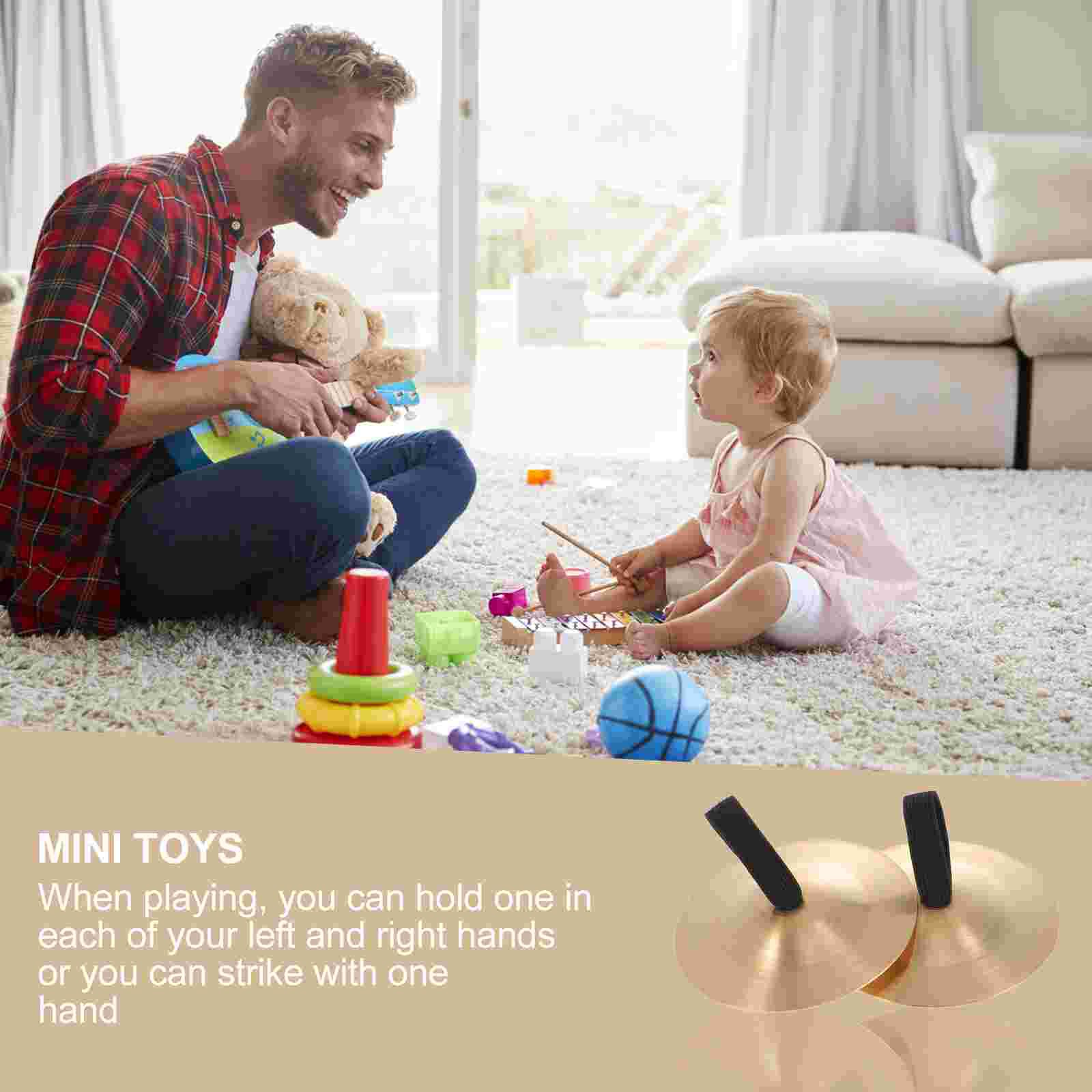 2 Pair Finger Cymbals Metal Belly Dance Props Accessories Percussion Instrument Tool For Performances