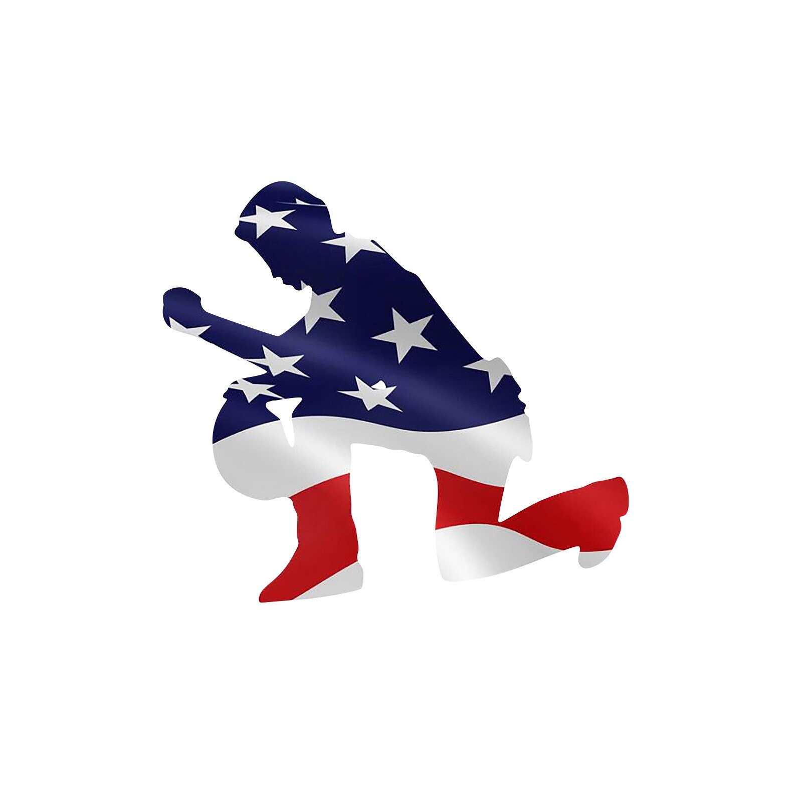 American Cross Kneeling Soldier Weathered Sign Splicing Art Decoration Kneeling Soldier's Garden Signs Independence Day Decor: E