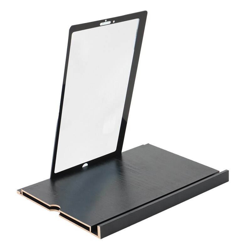 -3X 4X 12 Inch Houtnerf Horizontale En Verticale Scherm Dual-Purpose Mobiele Telefoon Screen Vergrootglas Hd 3D Video vergrootglas