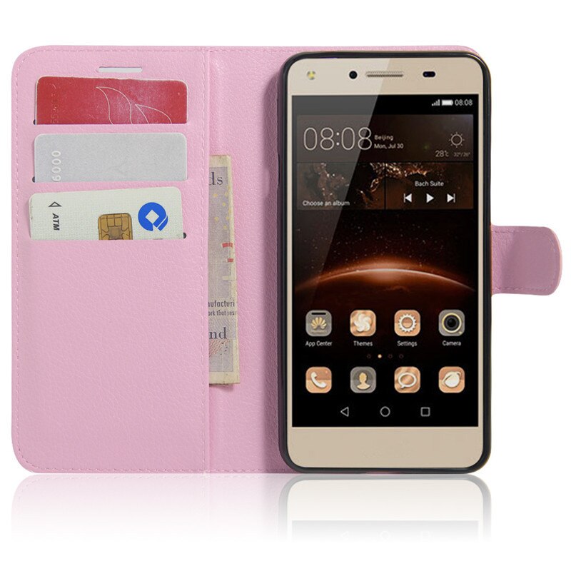 Funda de cuero con tapa para Huawei Y5II Huawey Y5 II 2 Y 5ii Lte CUN U29 CUN-U29 CUN-L21 Y6 Elite, CUN-L01