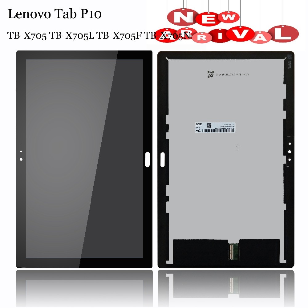 10.1 "para lenovo inteligente tab p10 tab5 10 mais TB-X705 TB-X705L TB-X705F TB-X705N display lcd matriz com digitador da tela de toque