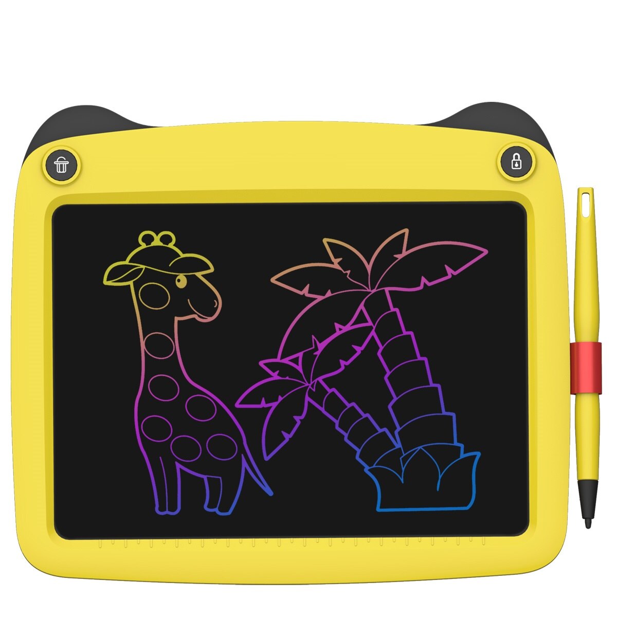 Enotepad LCD Writing Tablet - 9-Inch Digital Drawing Board - Rechargeable Message Board with Stylus Pen: EP019C-YELLOW