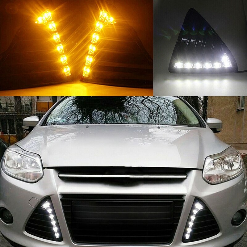 AU04-Auto Drl Dagrijverlichting Mistlamp Voor Ford Focus 3