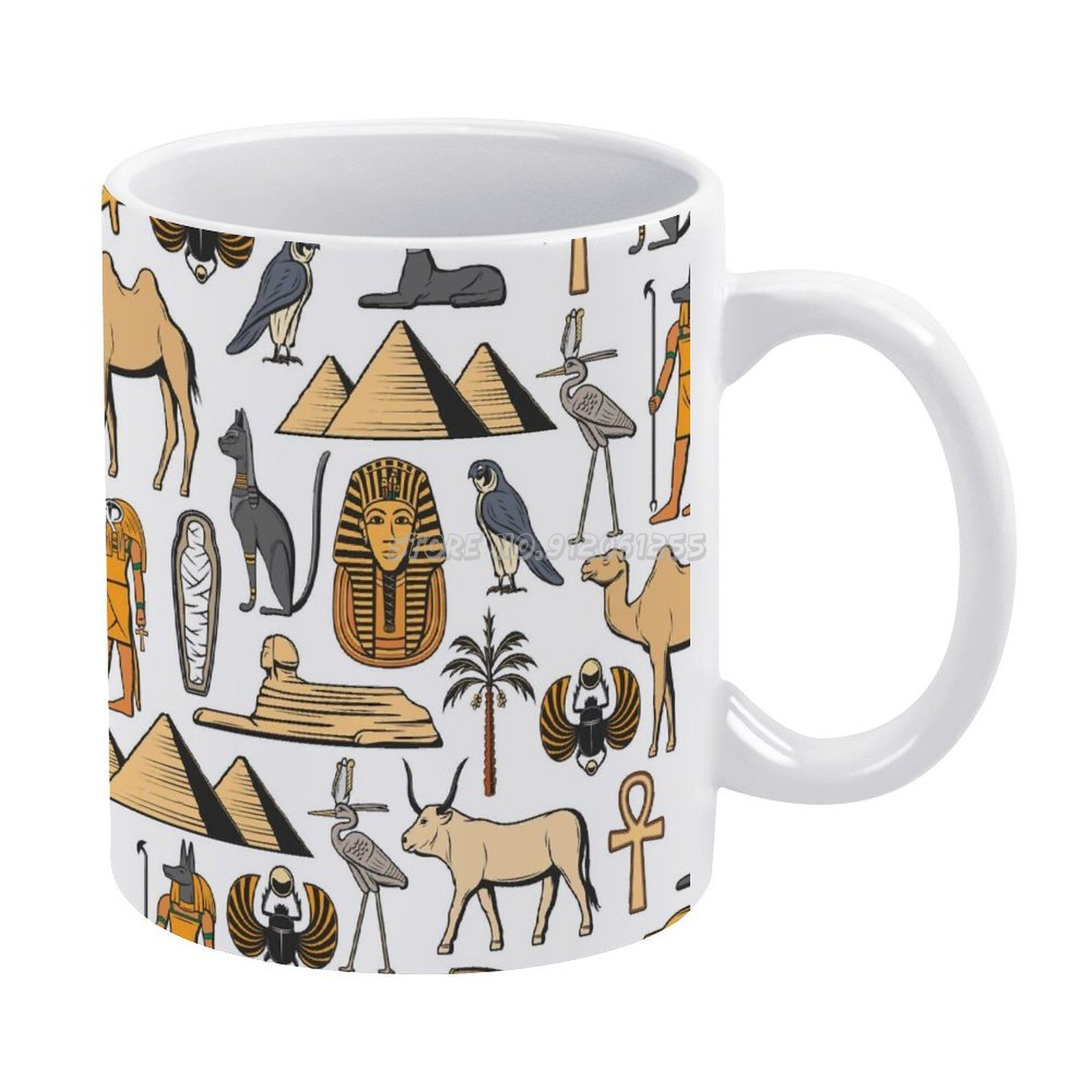 Kemet (Ägypten) aufbringen Weiß Becher Neue Gute Druck Becher 11 Unzen Kaffee Tasse Ägypten Ägyptischen Egyptianpattern Pharao Kingtut Gi: Ursprünglich Titel
