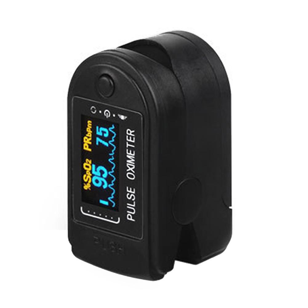 Vingertop Pulsoxymeter Digitale Pulsoximeter Led Saturatiemeter Blood Oxygen Hartslagmeter SpO2 Gezondheid Monitoren De Dedo: Black