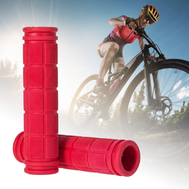 2PCS Soft Rubber Cycling Bicycle Hand Grips Universal MTB Road Bike Handlebar Grips Anti-slip Support Grips Bike Accessories