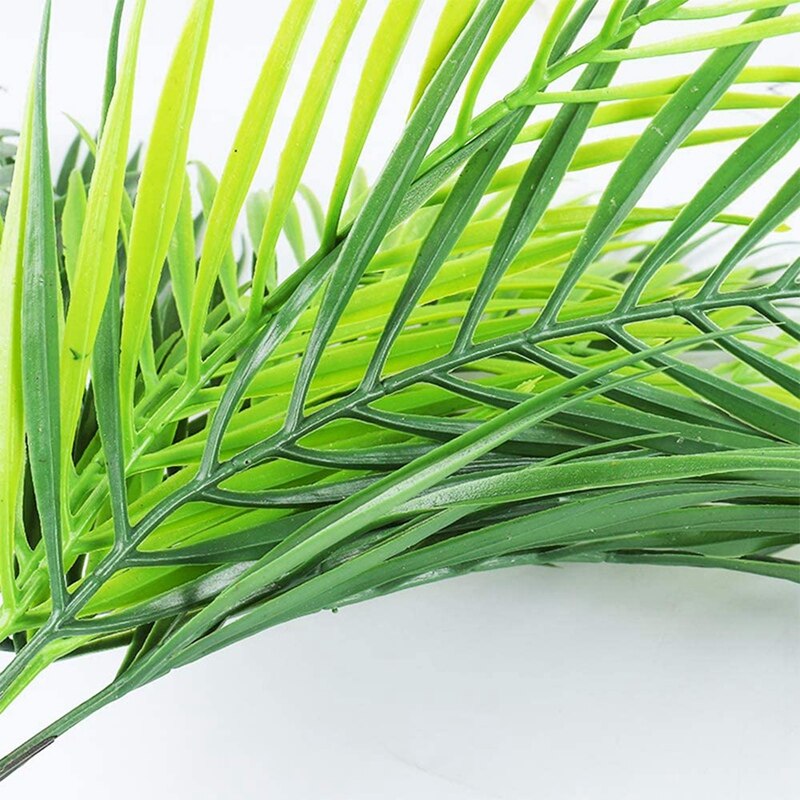 Artificial Palm Leaves Plants Faux Palm Fronds Tropical Large Palm Leaves Greenery Plant For Jungle Party Decoration