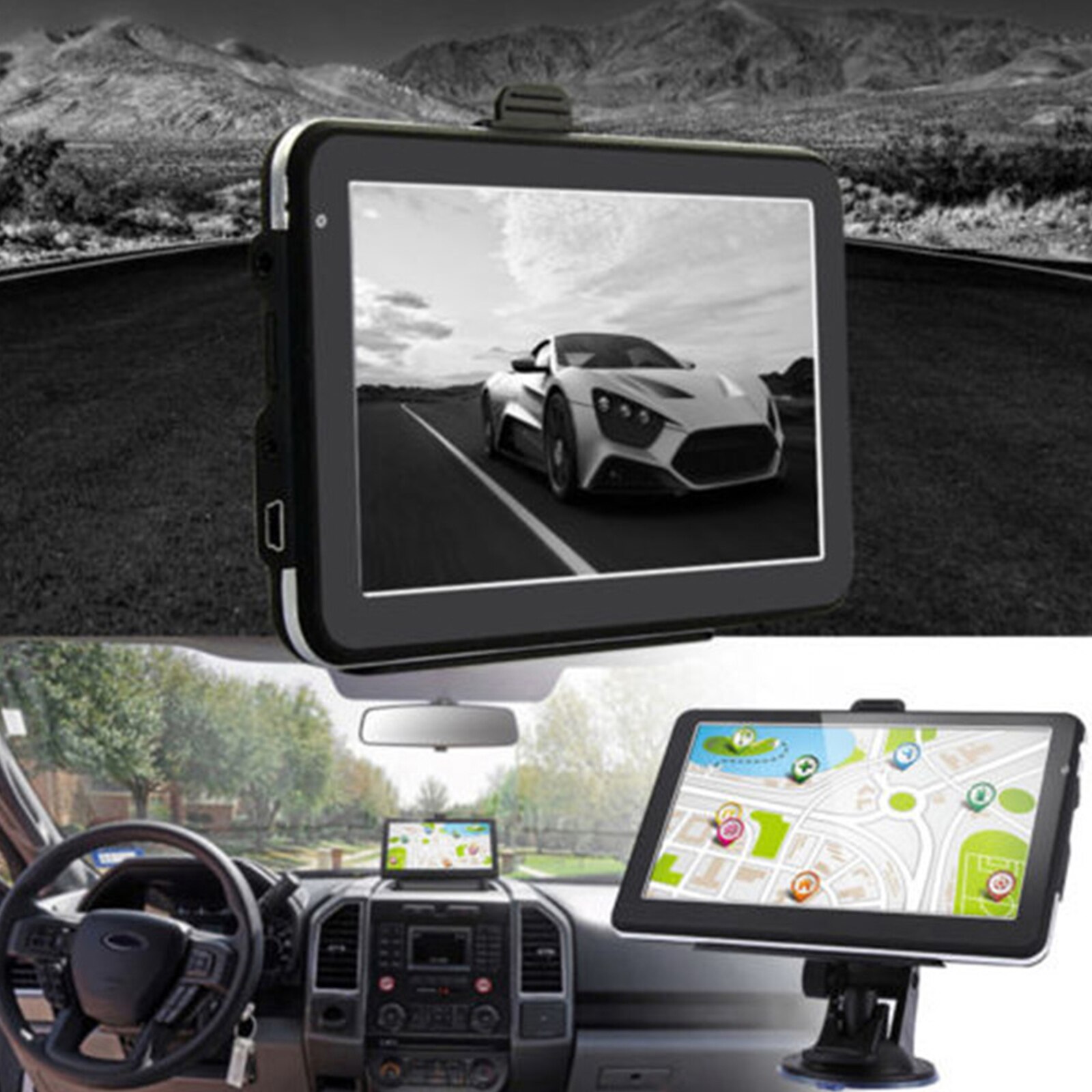 Dispositif de Navigation GPS pour camion et voiture, écran tactile de 7 pouces, 8 go-256 mo, facile à utiliser pendant la conduite