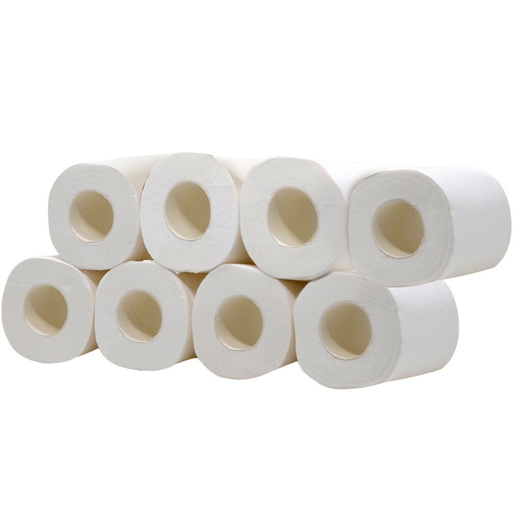 White Toilet Paper Toilet Roll Tissue 6/8/10/12 Roll Pack Towels Tissue Three-layer 80g Roll Paper Toilet Paper Toilet Paper