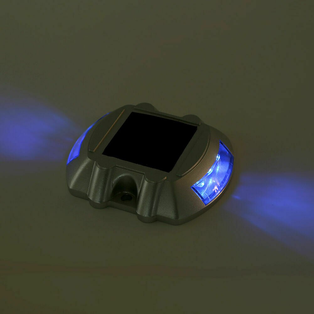 Solar- wiederaufladbare druckguss Aluminium Spitze sicherheit licht Straße Zucht Pflaster draussen Auffahrt Weg Garten Garten Schritt Lampen: Blau / flackern
