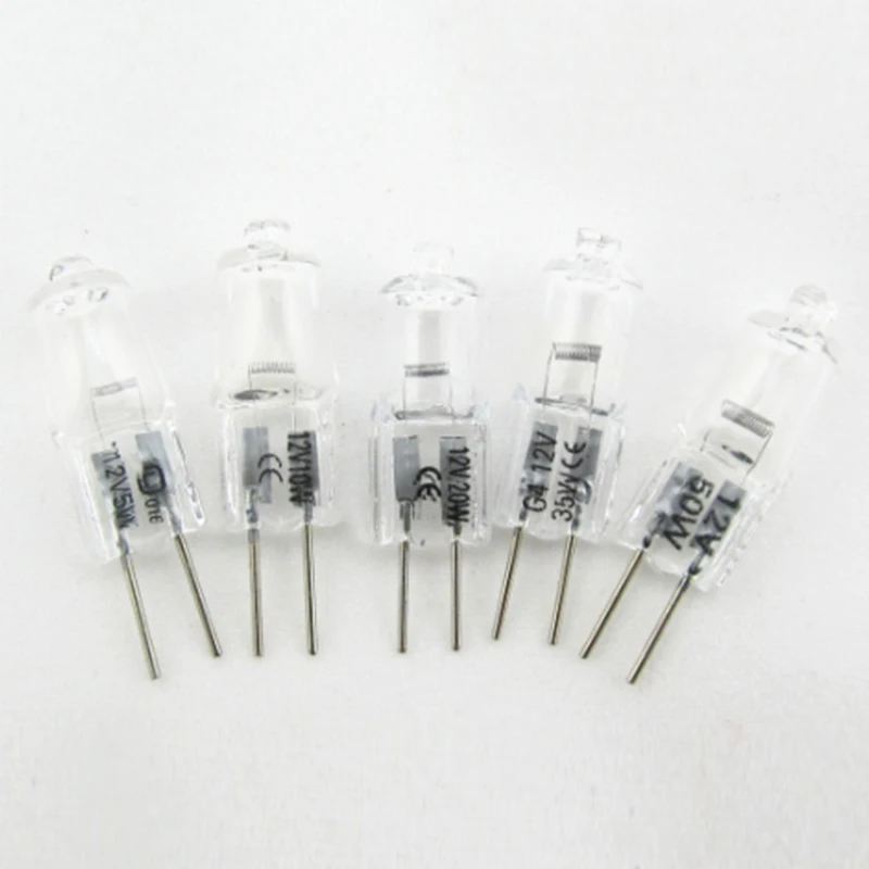 Lámparas de cápsula halógena G4, bombillas de 5W, 10W, 20W, 35W, 50W, 12V, 2 pines, tubos de iluminación adecuados para horno Dacor